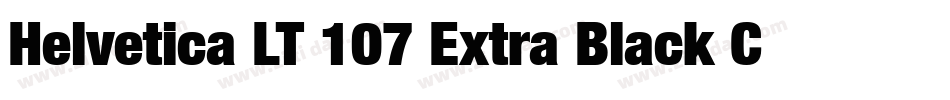 Helvetica LT 107 Extra Black Condensed Oblique字体转换